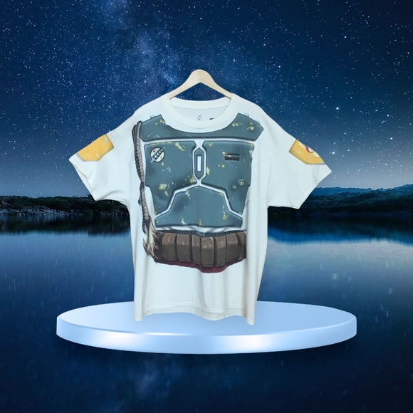 RARE Disney Star Wars Boba Fett Armor Mandalorian T-Shirt - Picture 1 of 11
